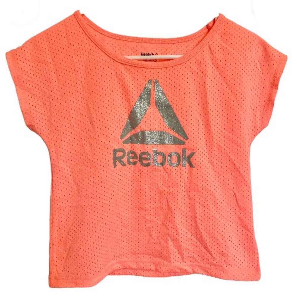 REEBOK Signature Girl’s Athletic  Peach Breathable Athletic Top Girls Medium